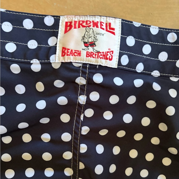 Birdwell “Birdie” Blue and White Polka Dot Beach Britches Board Shorts - Picture 4 of 5